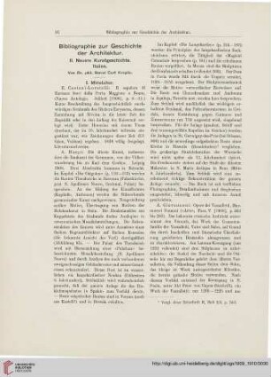 Bibliographie zur Geschichte der Architektur