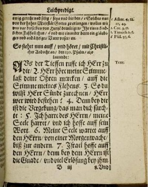 Leichpredigt. 130. Psalm