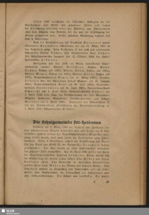 Die Schulgemeinde Alt-Heidenau