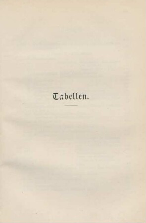 Tabellen.