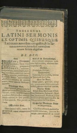 Thesaurus Latini Sermonis Ex Optimis Quibusque Latinitatis autoribus congestus ...