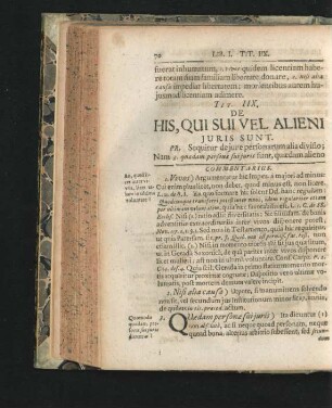 Tit. IIX. De His, Qui Sui Vel Alieni Iuris Sunt.