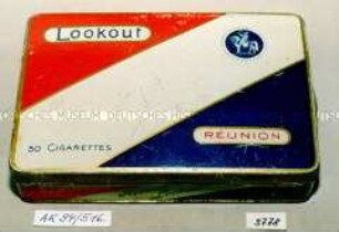 Blechdose für 50 Stück "Lookout CIGARETTES REUNION mit Mundstück"