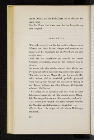 Eine Wette
