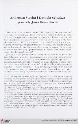 Andreasa Stecha i Daniela Schultza portrety Jana Heweliusza