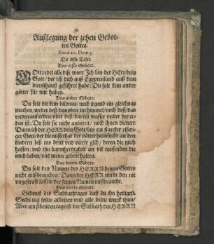 Außlegung der zehen Gebotten Gottes