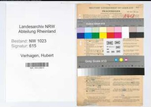 Entnazifizierung Hubert Verhagen , geb. 11.02.1912 (Regierungssekretaer)