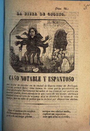 La fiera de Oporto : caso notable y espantoso