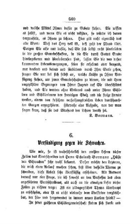 Versündigung gegen die Schwachen