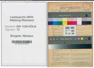 Entnazifizierung Nikolaus Bongartz , geb. 05.08.1905 (Schlosser)