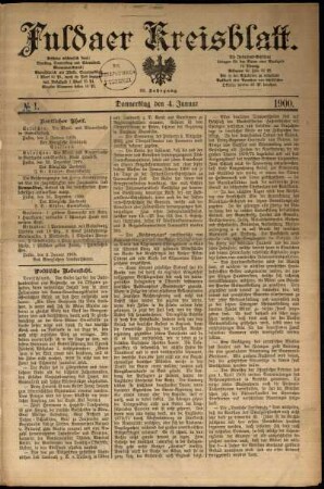 32.1900: Fuldaer Kreisblatt