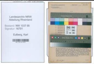 Entnazifizierung Karl Eulberg , geb. 03.02.1905 (Polizeisekretaer)