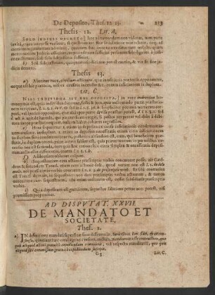 Ad Disputat. XXVII. De Mandato Et Societate