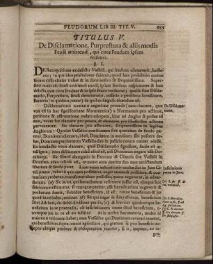 Titulus V. - Titulus VII.