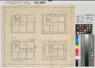 Velen (Velen) Wohnung des Kammerdirektors Hoffmann Grundrisse um 1920 1 : 100 36 x 42,5 Bleistiftzeichnung Landsberg-Velen