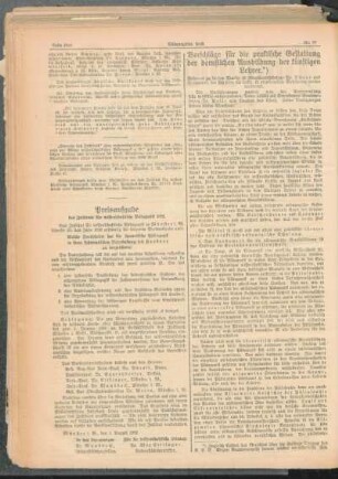 Preisaufgabe des Instituts für wissenschaftliche Pädagogik 1922