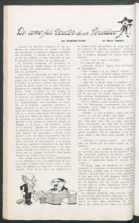 De como fui director de un periódico de agricultura
