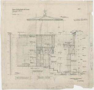 Bestelmeyer, German; Bamberg (Bayern); Ev. Erlöserkirche - Kanzel (Seitenansicht; Schnitt)
