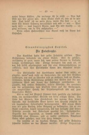 Einundvierzigstes Kapitel. Die Katastrophe