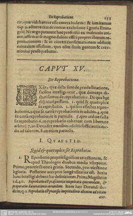 Caput XV. De Reprobatione