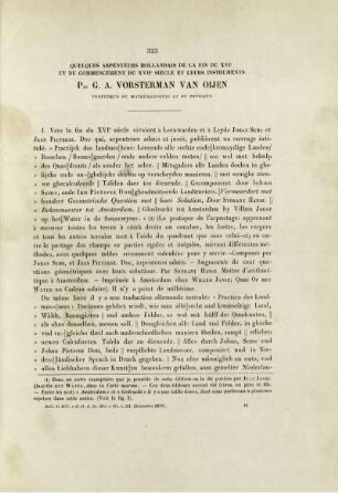Quelques arpenteurs hollandais de la fin du XVI et du commencement du XVII siécle et leurs instruments.