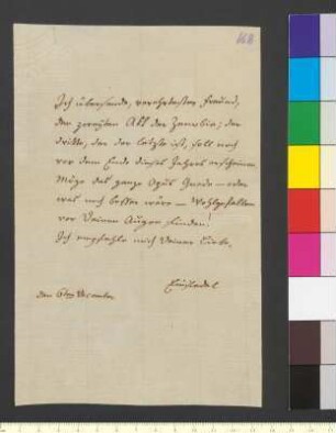 Brief von Einsiedel-Scharfenstein, Friedrich Hildebrand von an Goethe, Johann Wolfgang von