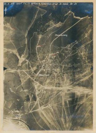 Foto der Stellungen bei Beaurieux (Luftbild)