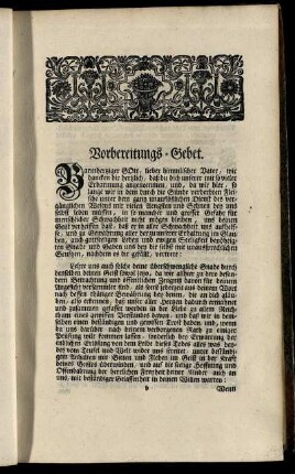 Vorbereitungs- Gebet.