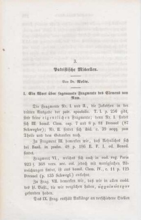 276-279 Patristische Miscellen