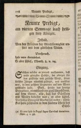 108-116, Inhalt; Vorspruch; Eingang; Einleitung; Erster Theil