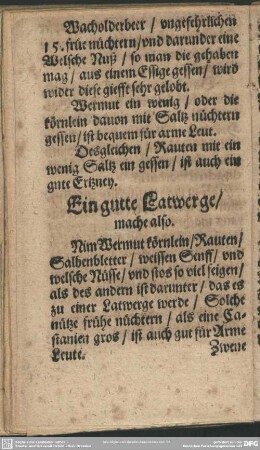 Ein gutte Latwerge mache also