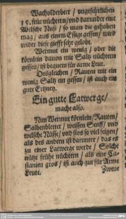 Ein gutte Latwerge mache also