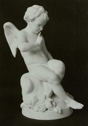 Amor, Statuette in Bisquitporzellan