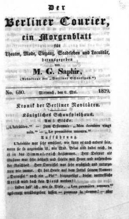 No. 680., Mittwoch, den 6. Mai 1829