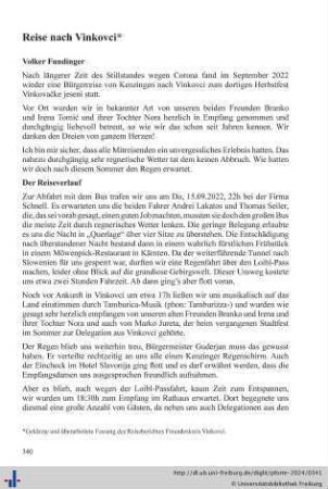 Reise nach Vinkovci