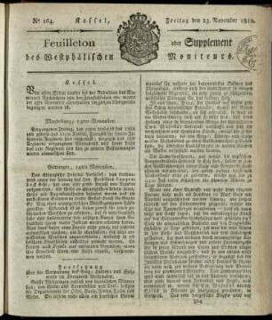 No. 164, Freitag den 23. November 1810