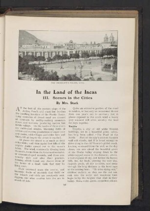 In the land of the incas. III. Scenes in the cities