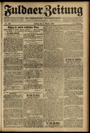 Ausgabe vom Freitag, den 06. Oktober 1916.