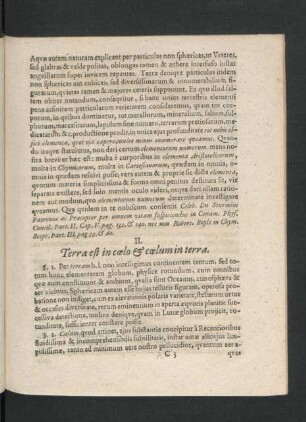II. Terra est in coelo & coelum in terra.