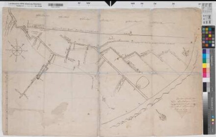 Papenburg (Herrlichkeit) Okularplan der Landsberg-Velenschen Herrlichkeit Papenburg 1793 100 Ruten? = 6,4 cm 59,5 x 95 Skizze Landsberg-Velen Nr. 213