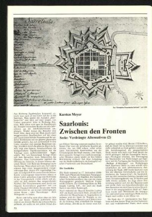 Verdrängte Alternativen 2: Saarlouis: Zwischen den Fronten