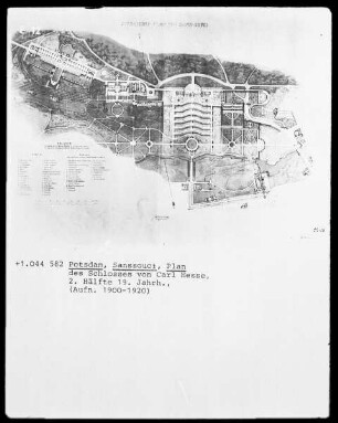 Potsdam, Schloß Sanssouci, Plan des Schloßes