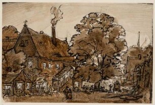 Kleinstadtplatz mit Linde