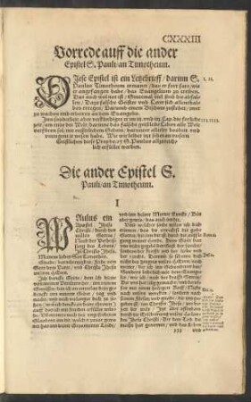 Vorrede auff die ander Epistel S. Pauli/ an Timotheum.