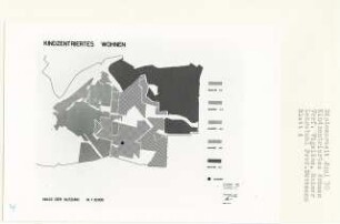 Kindzentriertes Wohnen, Berlin-Schmargendorf (Diplomarbeit bei Werner Düttmann): Maß der Nutzung, Karte 1:10000