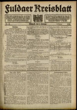 Ausgabe vom Mittwoch, den 06. Februar 1918.