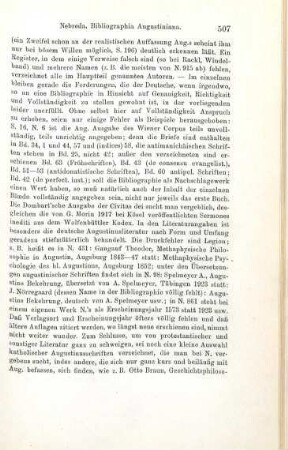 506-508 [Rezension] Bibliographia Augustiniana