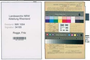 Entnazifizierung Fritz Rogge , geb. 14.03.1903 (Schlosser)