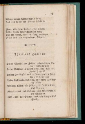 Thomsons Hymnus.