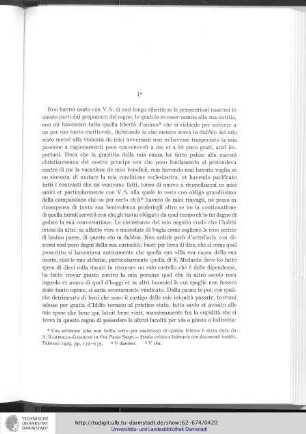 I. Lettera di Francois Hotman a Paolo Sarpi